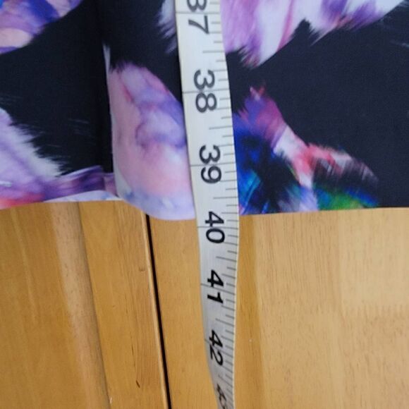 Antonio Melani Floral Sleeveless Sheath Dress Black Purple Size 10 - Picture 7 of 16